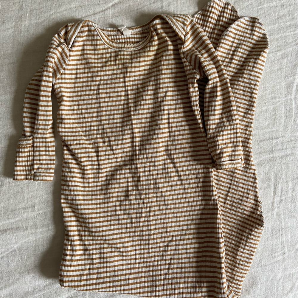 Quincy Mae striped sleep gown
